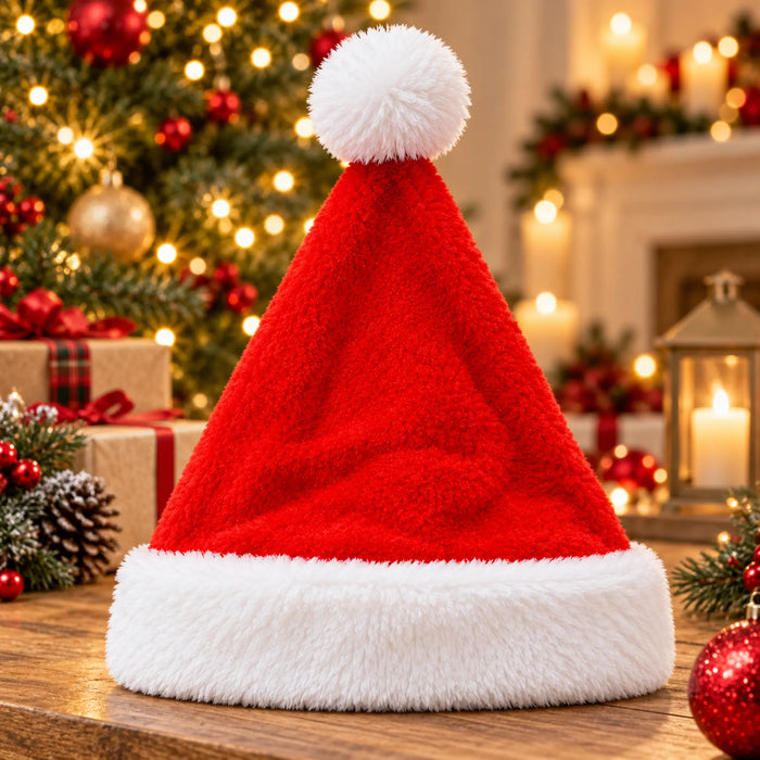 Classic Red Plush Santa Christmas Hat