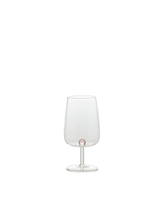 Bilia Goblet Transparent, Ball Pink Ø.75x160mm. CL.38 - Set of 6