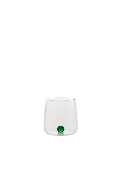 Bilia Tumbler Transparent, Ball Green Ø.88x90mm. CL.44 - Set of 6