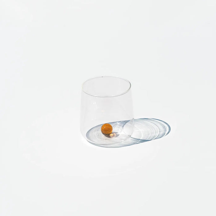Bilia Tumbler Transparent, Ball Golden Yellow Ø.88x90mm. CL.44 - Set of 6