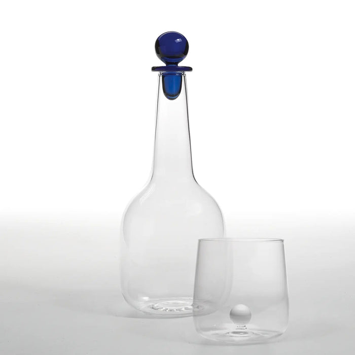 Bilia Bottle Transparent, Cap Blue Ø.120x308mm. - CL.140