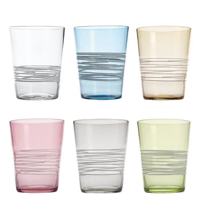 Filante Glass Tumbler Assorted Color (6)
