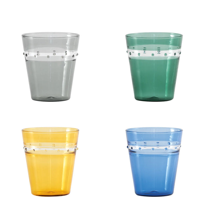 A Pallini Glass Tumbler Assorted Color (4)