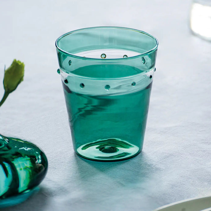 A Pallini Glass Tumbler Lake Green Ø.85x95mm. CL.30 - Set of 4