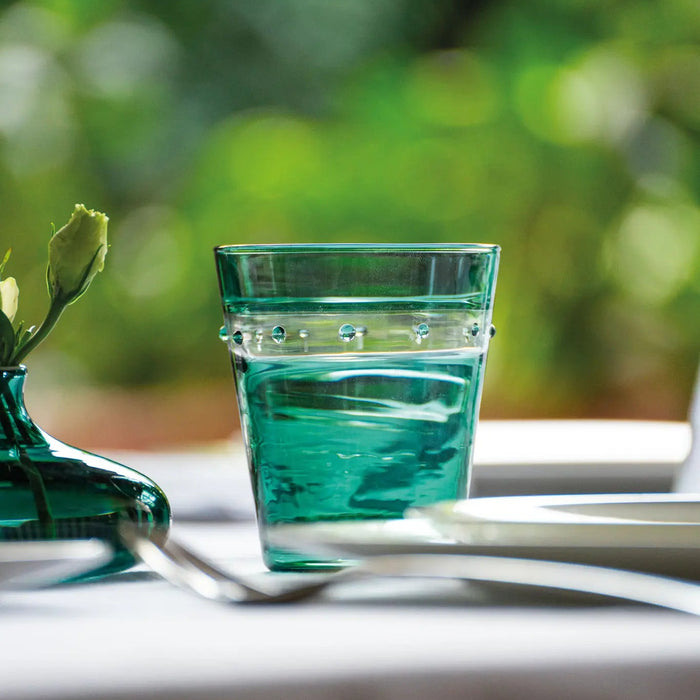 A Pallini Glass Tumbler Lake Green Ø.85x95mm. CL.30 - Set of 4