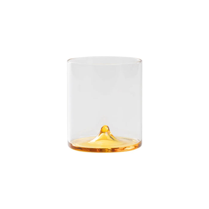 Discobolo Tumbler Clear/Golden Yellow Ø.80x90mm. CL.34,5 - Set of 4