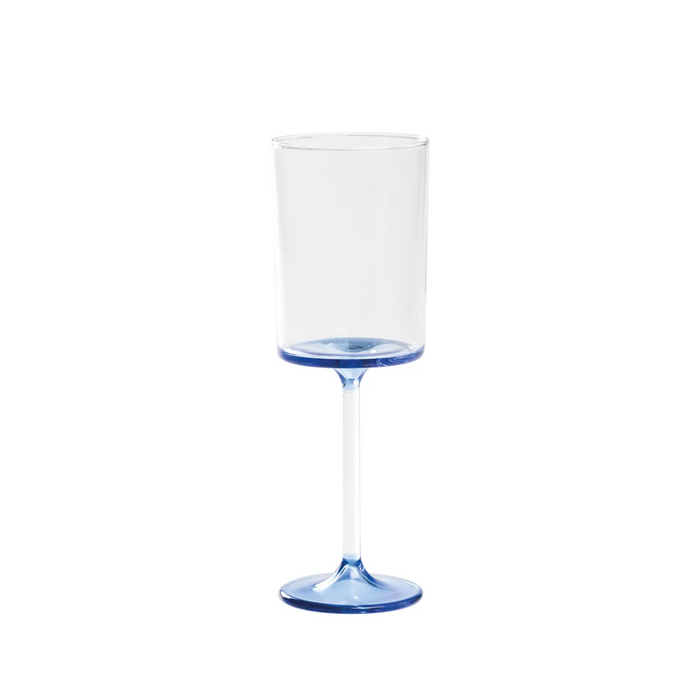 Discobolo White Wine Goblet Clear/Light Blue Ø.70x210mm. CL.31 - Set of 4