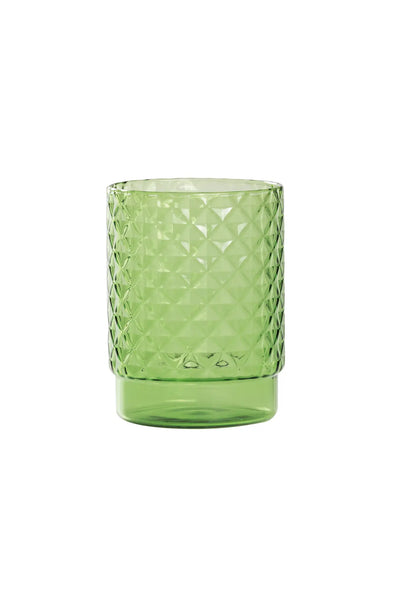 Isolano Borosilicate Glass Tumbler Apple Green Ø.83x100mm. CL.45 - Set of 4
