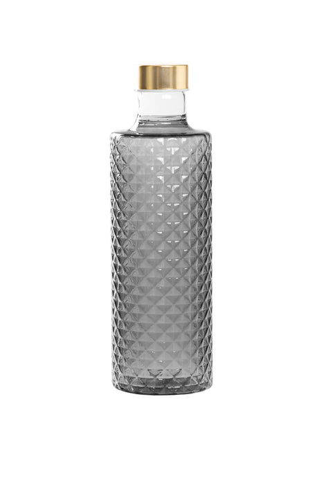 Isolano Bottle Borosilicate Glass Gray Ø.83x256mm. CL.96,5 - TAPPO ARGENTO/ORO