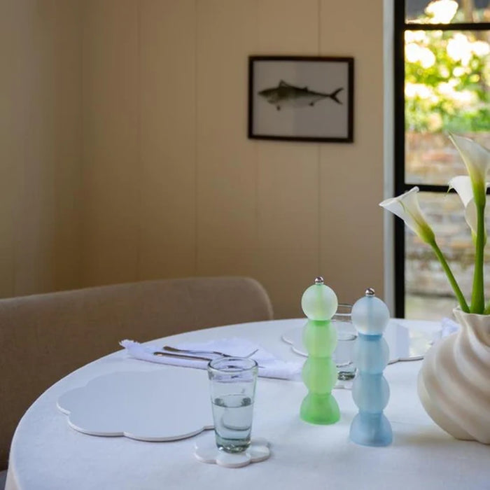 Blue Frosty Bobbin Salt Or Pepper Mill - 24cm