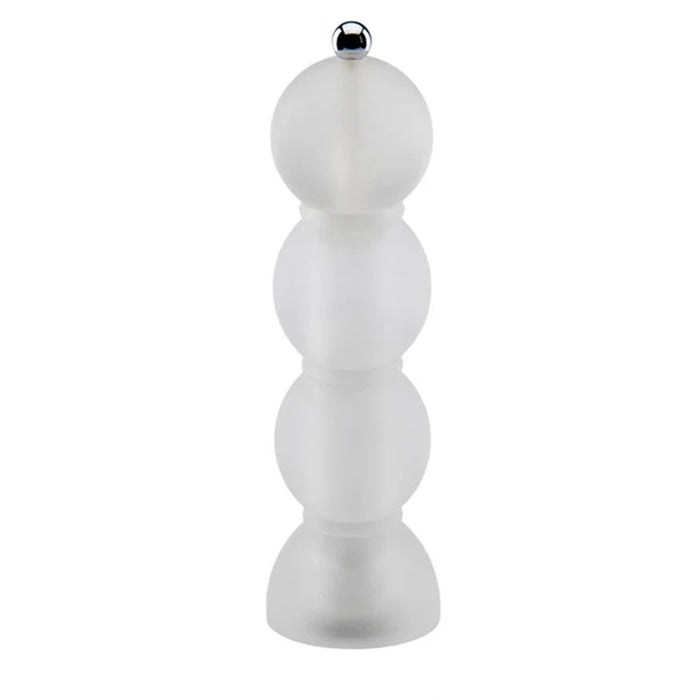 Clear Frosty Bobbin Salt Or Pepper Mill - 24cm