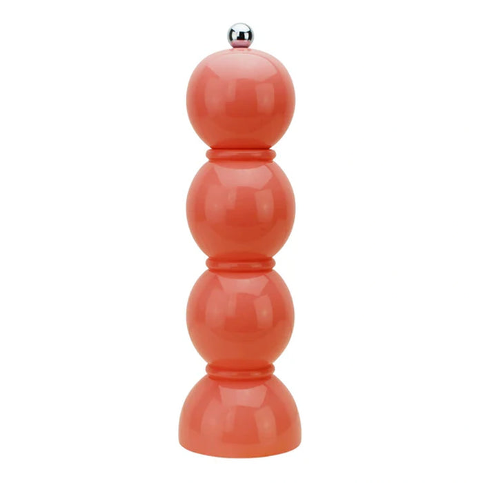 Coral Pink Bobbin Salt Or Pepper Mill