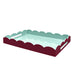 Large Lacquered Scallop Ottoman Two-Tone Tray The B Project