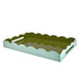 Large Lacquered Scallop Ottoman Two-Tone Tray The B Project