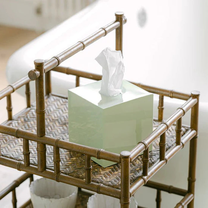 Mint Square Tissue Box