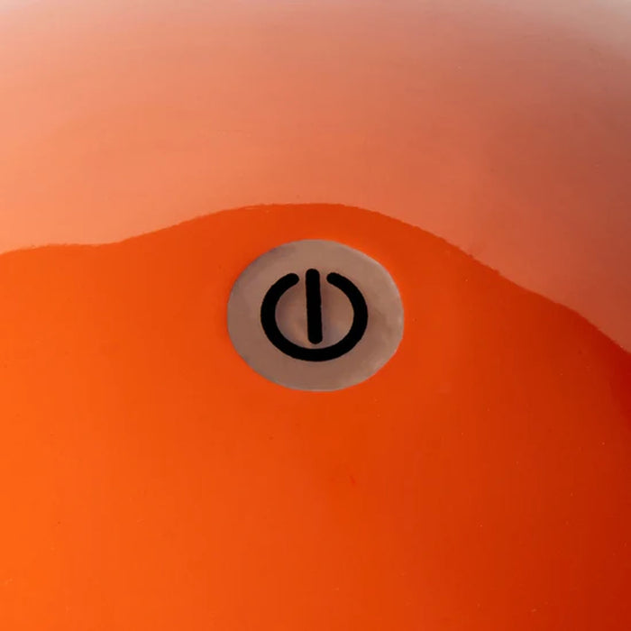 Orange Lacquer Rechargeable Bobbin Led Lamp