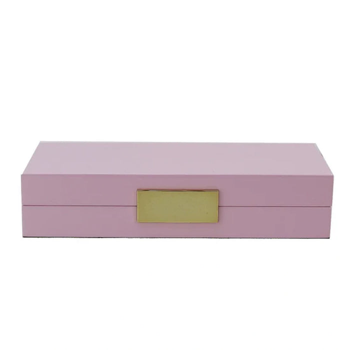Pink Lacquer Box With Gold