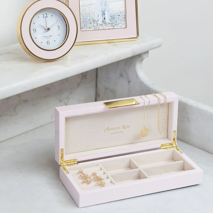 Pink Lacquer Box With Gold
