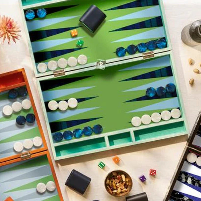 Tartan Lacquer Backgammon Set