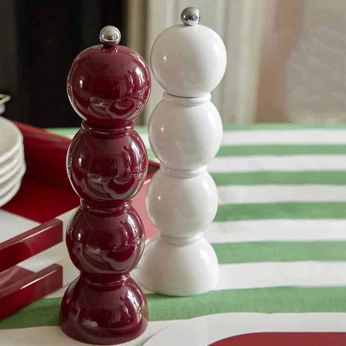 White Bobbin Salt Or Pepper Mill