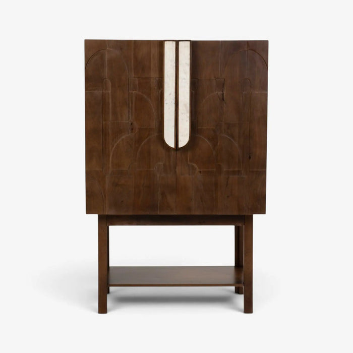 Albon Bar Curio Walnut