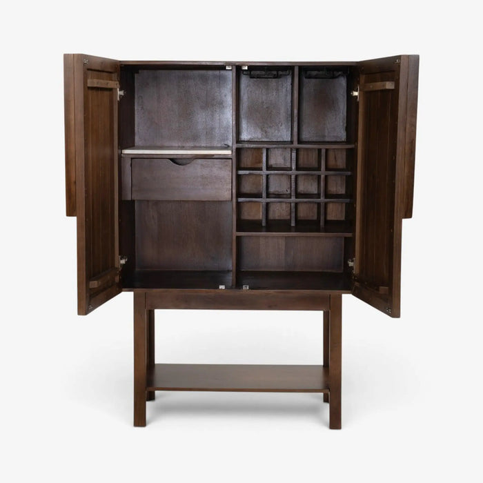 Albon Bar Curio Walnut