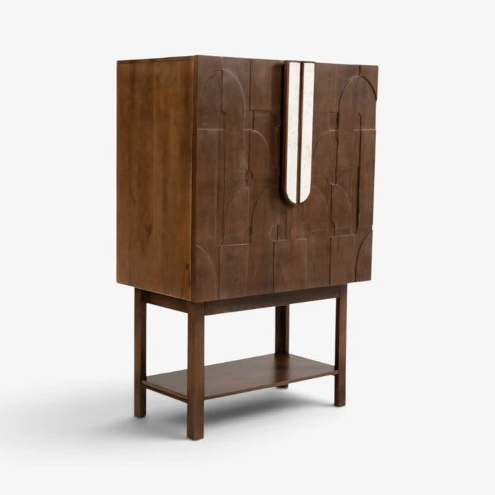 Albon Bar Curio Walnut