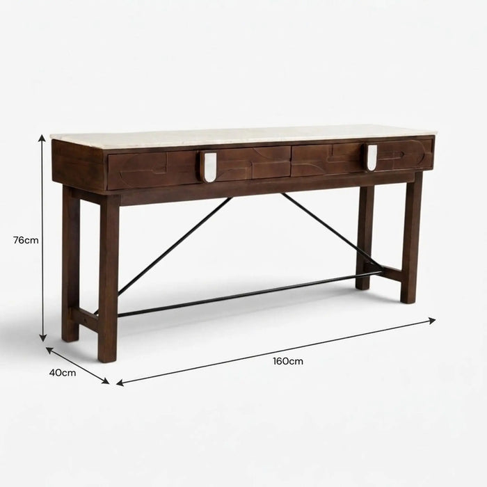 Albon Console Walnut
