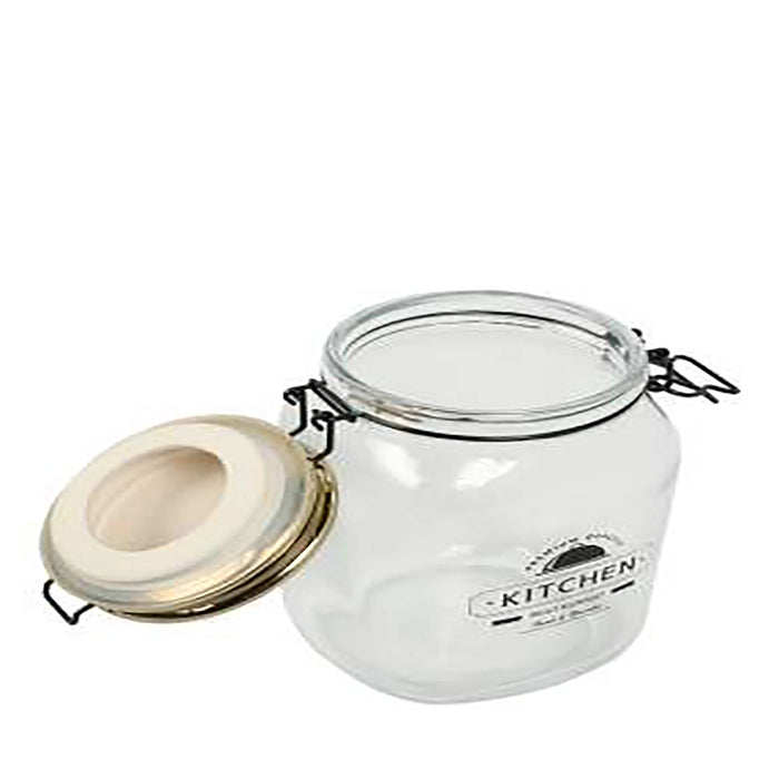 Tognana Airtight Lid Glass Jar Dolce Casa Gold Jam Jar Collection (M / L) W14 x H21 cm