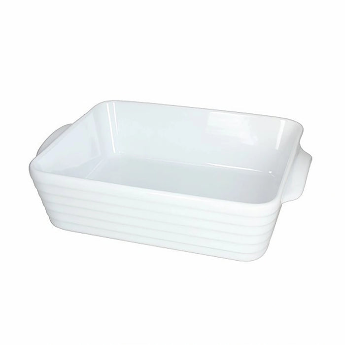 Tognana Ceramic Rectangular Baking Dish - Baking Pan S/M/L- Cook Rings - White W35 x D24 x H8 cm