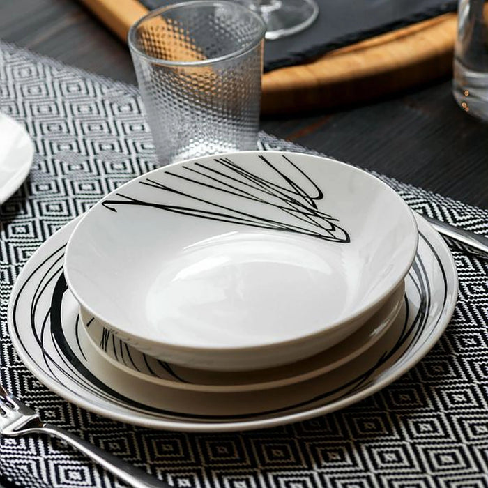 Tognana Dessert Plate Coup 19.5 CM Metropolis Graphic Art W19.5 cm