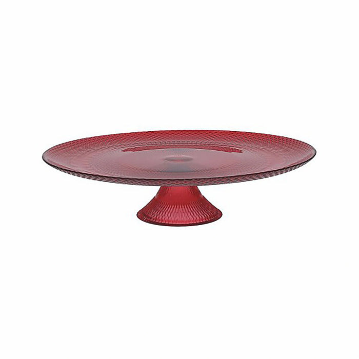 Tognana Glass Cake And Serving Stand Cm 21/28Cm Red W28 x H9 cm