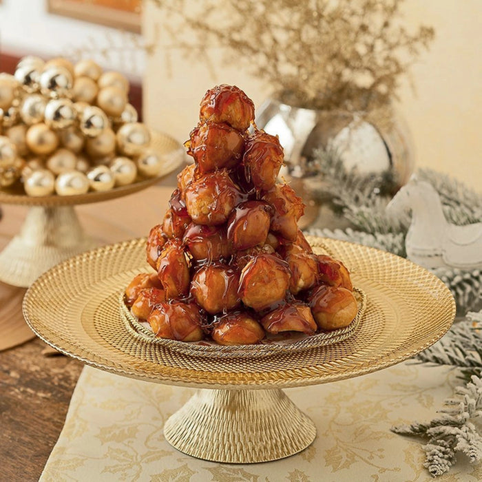 Tognana Glass Cake And Serving Stand Cm 21/28Cm Gold W28 x H9 cm