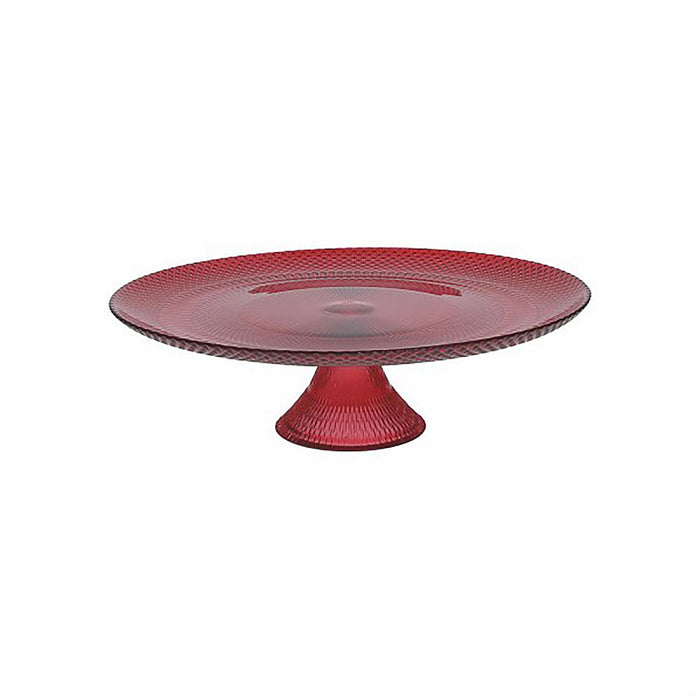Tognana Glass Cake And Serving Stand Cm 21/28Cm Red W21 x H9 cm