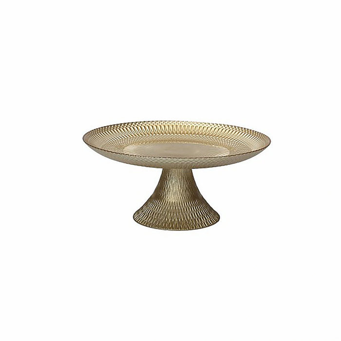 Tognana Glass Cake And Serving Stand Cm 21/28Cm Gold W21 x H9 cm