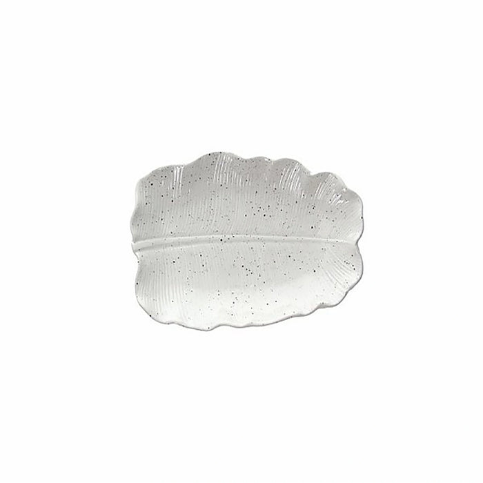 Tognana Leaf Shaped Plate Relief Zelda - White W18 x D12 x H3 cm