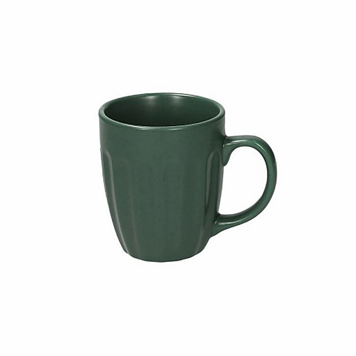 Green mug on a white background