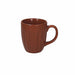 Brown ceramic mug on a white background