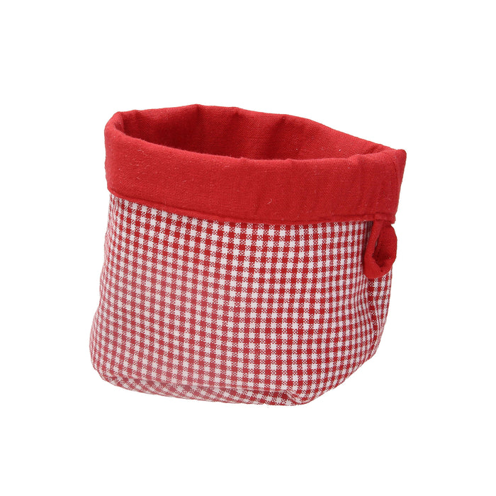 Tognana Osteria Collection Bread Basket Rustic Textile Bread Holder for Fresh Bread & Pastries | Durable Fabric, Reinforced Edges, Italian Tableware Elegance 18 x 16.5 cm, Red W18 x H6.5 cm