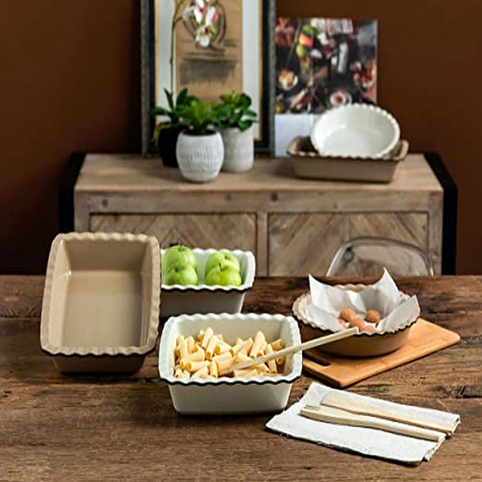 Tognana Rectangular/Square Ceramic Baking Dish - Country Cook Taupe W33 x D23 x H6.2 cm
