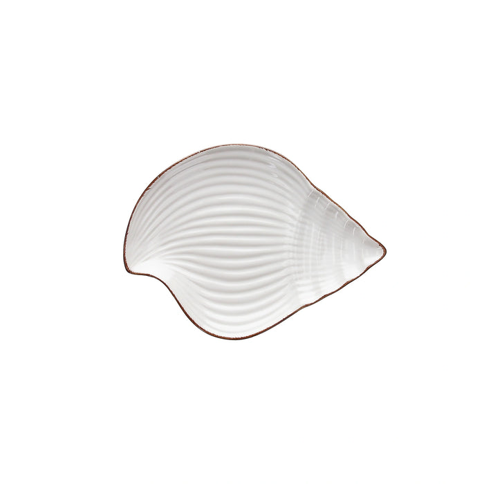 Tognana Small Seashell Shaped Bowl Cm21X16 Relief Dory White W21 x H16 cm