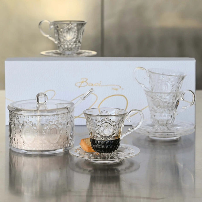 Set 2 Coffee Cup & Saucer - Baroque & Rock