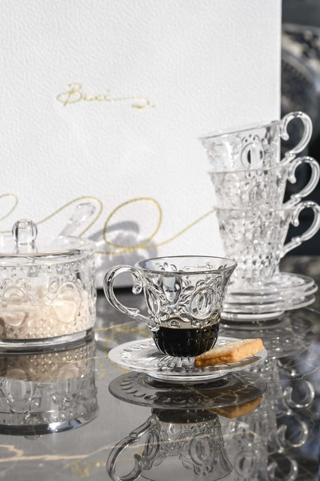Set 2 Coffee Cup & Saucer - Baroque & Rock