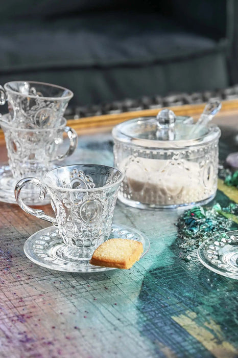 Set 2 Coffee Cup & Saucer - Baroque & Rock
