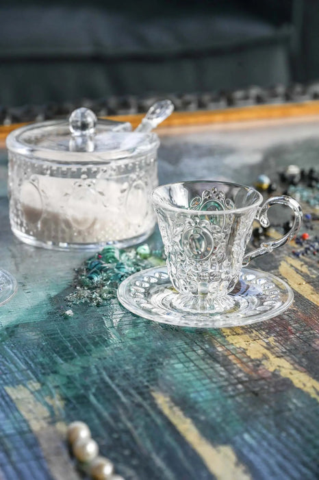 Set 2 Coffee Cup & Saucer - Baroque & Rock
