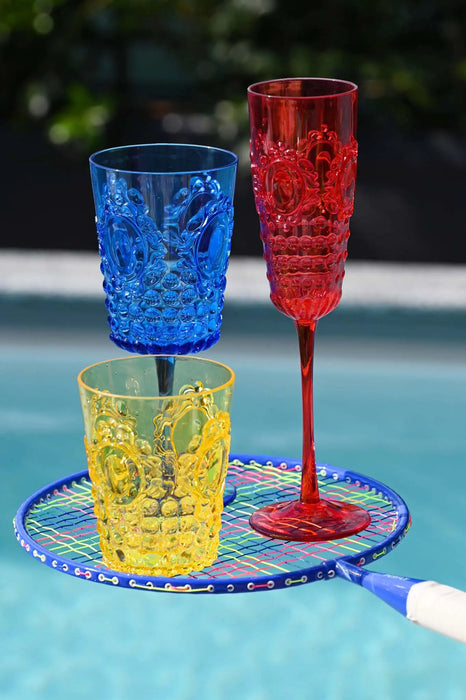 Set 6 Acrylic Water Glasses - Baroque & Rock