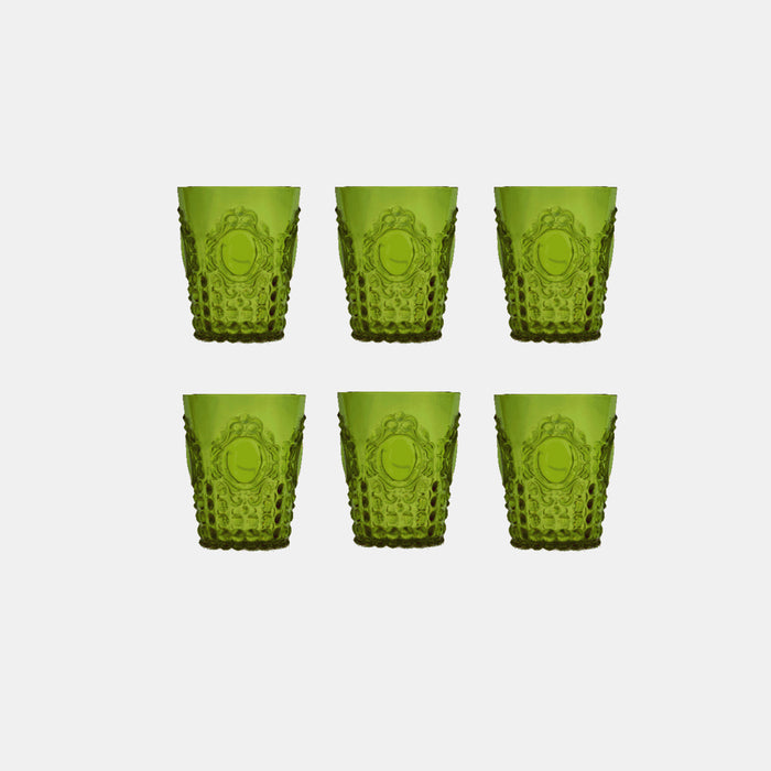 Set 6 Acrylic Water Glasses - Baroque & Rock