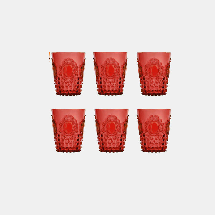 Set 6 Acrylic Water Glasses - Baroque & Rock