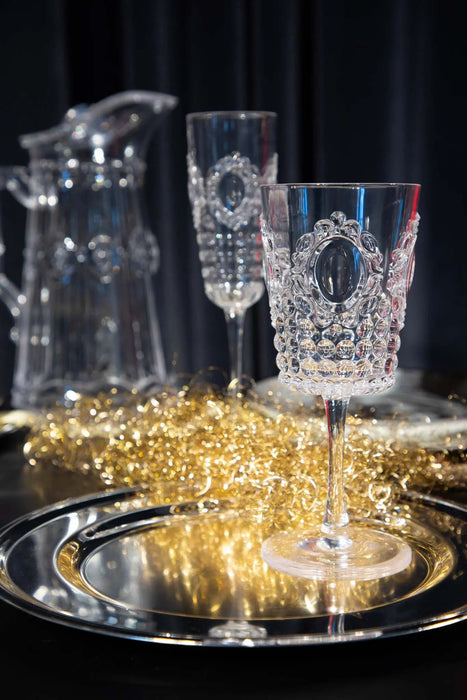 Set of 6 Acrylic Wine Glass - Baroque & Rock