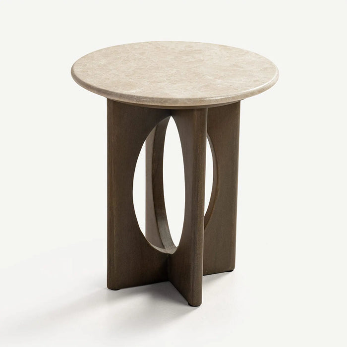 Araceli Marble End Table Beige